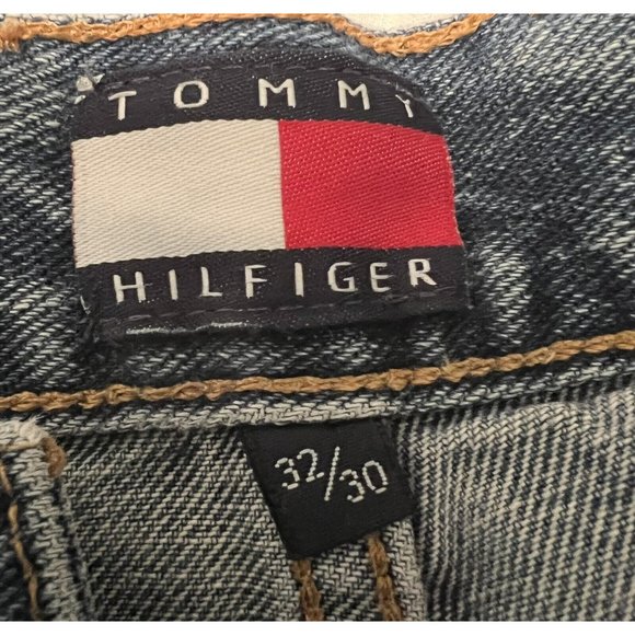 Tommy Hilfiger Mens Jeans Size 32x30 Straight Leg Medium Wash Blue Denim - Picture 3 of 5